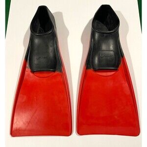 FINIS Long Floating Fins for Swimming and Snorkeling Black/Red Unisex US 9-11